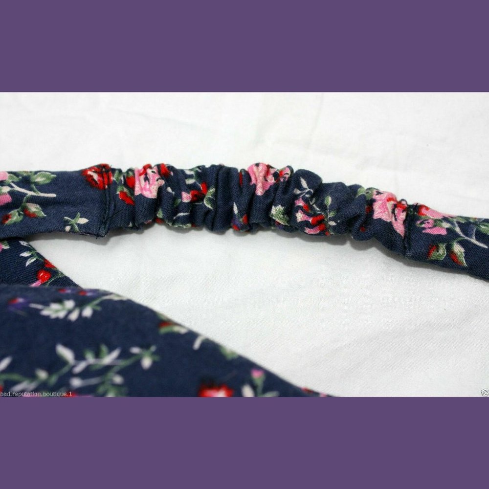 Sz 7/8 Roberta Rockabilly Floral Halter Dress Sweetheart - Picture 4 of 7